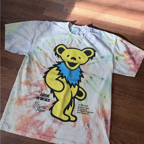 Online Ceramics Grateful Dead Multi Color Tye-Dye T-Shirt